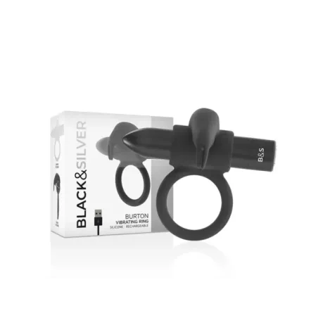 Black&Silver - Anello Burton 10 Modalit€ Di Vibrazione Nero - BLACK&SILVER - Anelli Fallici | erosidea.com
