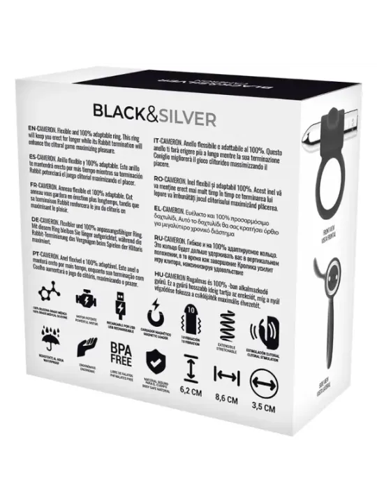 Black&Silver - Anello Ricaricabile Cameron Argento - BLACK&SILVER - Anelli Fallici | erosidea.com