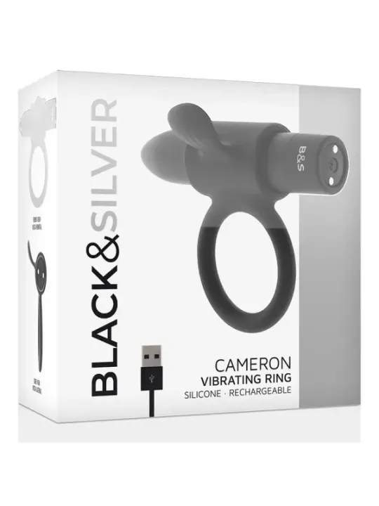 Black&Silver - Anello Ricaricabile Cameron Black - BLACK&SILVER - Anelli Fallici | erosidea.com