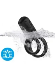 Armony - Vibratore Doppio Anello Nero - ARMONY FOR HIM - Anelli Fallici | erosidea.com
