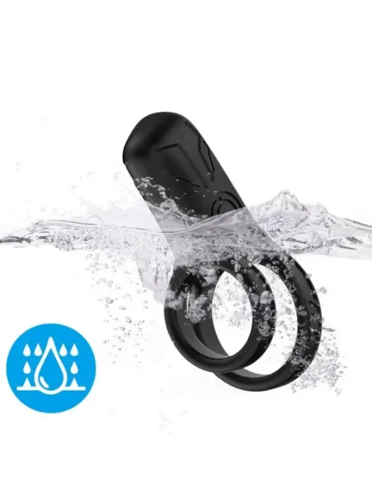 Armony - Vibratore Doppio Anello Nero - ARMONY FOR HIM - Anelli Fallici | erosidea.com