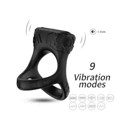 Armony - Anello Vibratore E Multiposizione Nero - ARMONY FOR HIM - Anelli Fallici | erosidea.com