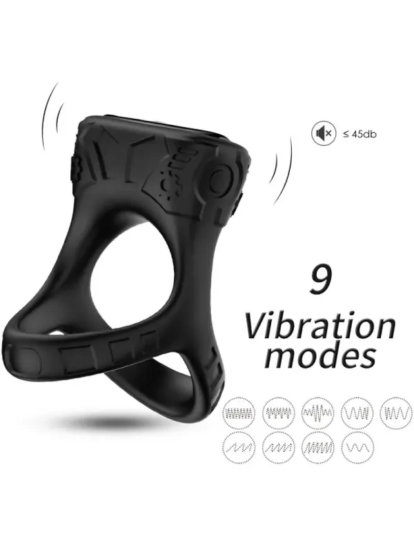Armony - Anello Vibratore E Multiposizione Nero - ARMONY FOR HIM - Anelli Fallici | erosidea.com