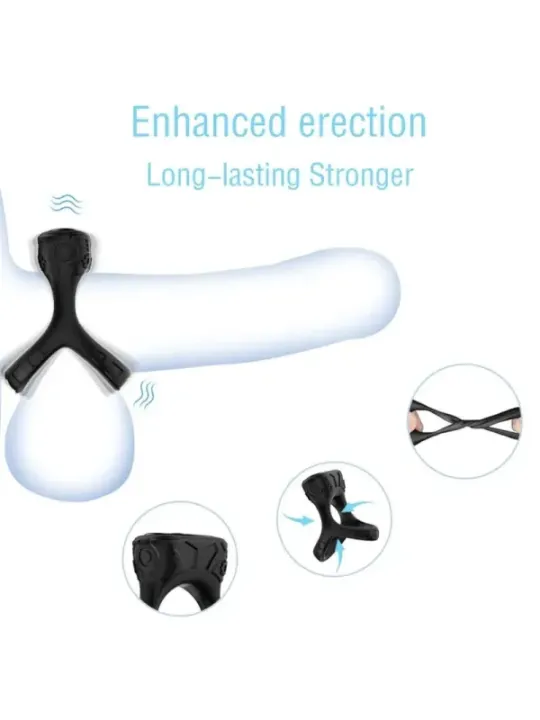 Armony - Anello Vibratore E Multiposizione Nero - ARMONY FOR HIM - Anelli Fallici | erosidea.com