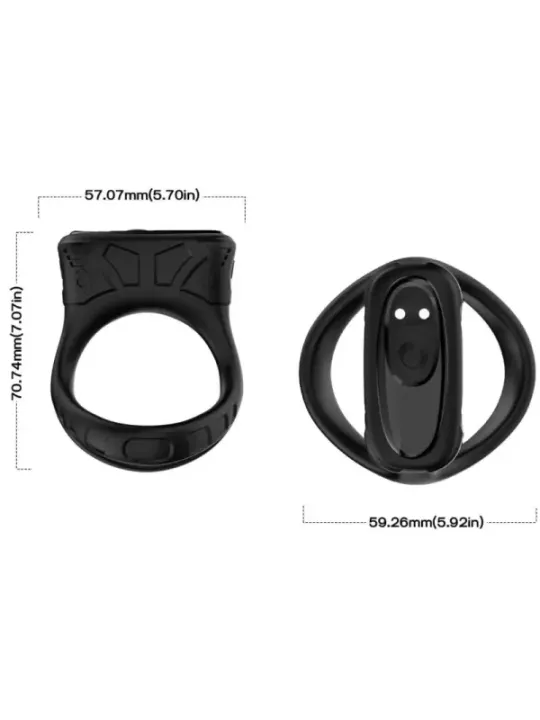Armony - Anello Vibratore E Multiposizione Nero - ARMONY FOR HIM - Anelli Fallici | erosidea.com