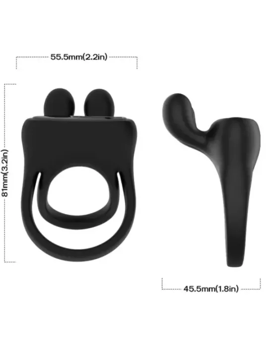 Armony - Anello Vibratore Rabbit Nero - ARMONY FOR HIM - Anelli Fallici | erosidea.com