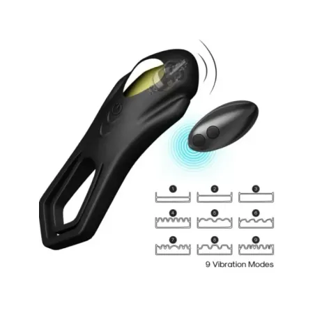 Armony - Telecomando Vibratore Roadster Doppio Anello Nero - ARMONY FOR HIM - Anelli Fallici | erosidea.com