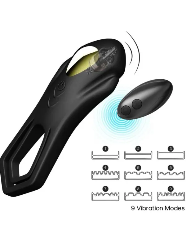 Armony - Telecomando Vibratore Roadster Doppio Anello Nero - ARMONY FOR HIM - Anelli Fallici | erosidea.com