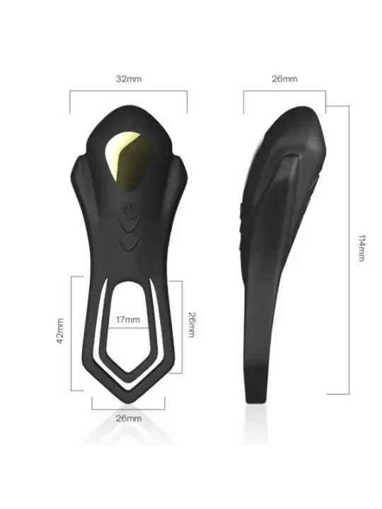 Armony - Telecomando Vibratore Roadster Doppio Anello Nero - ARMONY FOR HIM - Anelli Fallici | erosidea.com