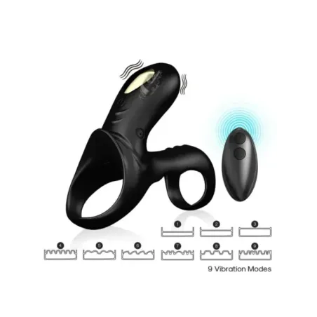 Armony - Anello Vibratore Doppio Ranger Per Coppia Nero - ARMONY FOR HIM - Anelli Fallici | erosidea.com