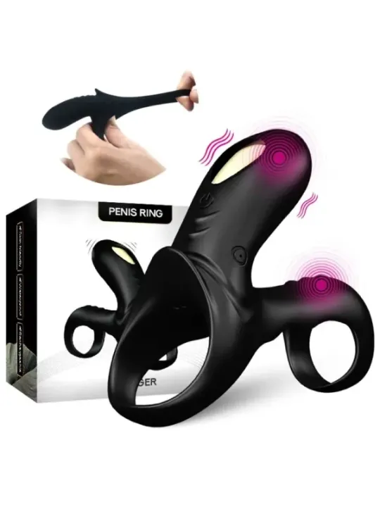 Armony - Anello Vibratore Doppio Ranger Per Coppia Nero - ARMONY FOR HIM - Anelli Fallici | erosidea.com