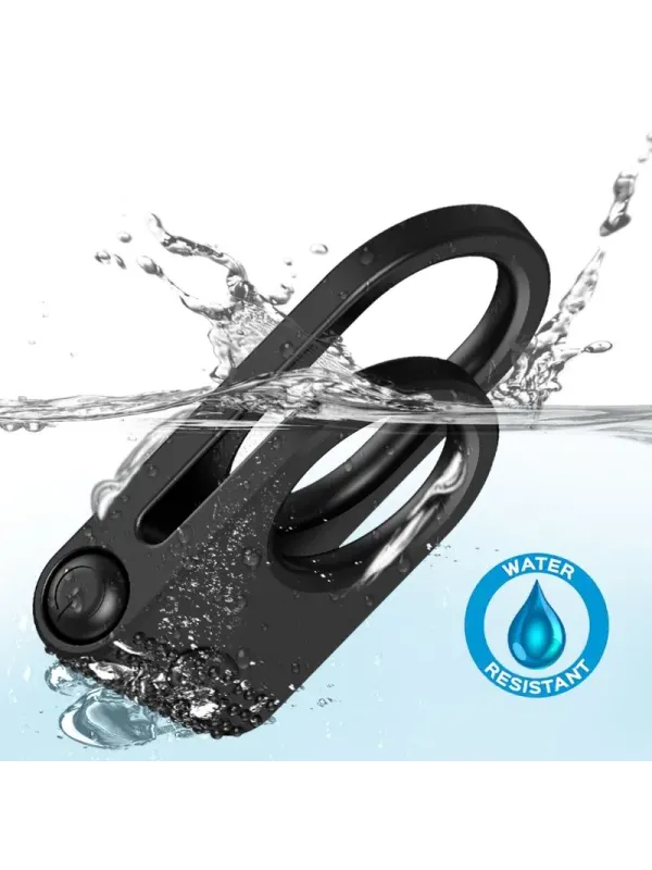 Armony - Twins Doppio Anello Vibratore Per Coppia Nero - ARMONY FOR HIM - Anelli Fallici | erosidea.com