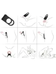Armony - Twins Doppio Anello Vibratore Per Coppia Nero - ARMONY FOR HIM - Anelli Fallici | erosidea.com