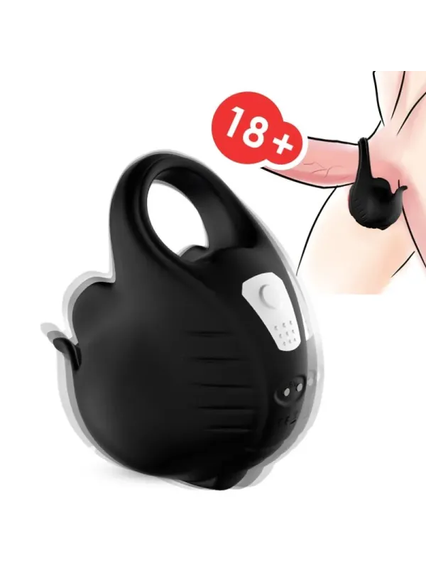 Armony - Anello Vibratore A Coppe Nero - ARMONY FOR HIM - Anelli Fallici | erosidea.com