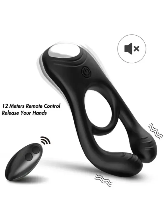Armony - Veyron Doppio Anello Vibratore Giocattolo Per Coppia Telecomando Nero - ARMONY FOR HIM - Anelli Fallici | erosidea.com