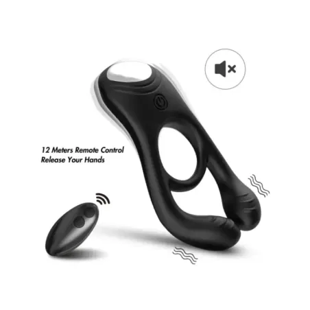 Armony - Veyron Doppio Anello Vibratore Giocattolo Per Coppia Telecomando Nero - ARMONY FOR HIM - Anelli Fallici | erosidea.com