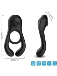 Armony - Veyron Doppio Anello Vibratore Giocattolo Per Coppia Telecomando Nero - ARMONY FOR HIM - Anelli Fallici | erosidea.com
