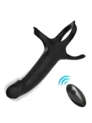 Armony - Dildo Con Anello E Vibratore Telecomando Nero - ARMONY FOR HIM - Anelli Fallici | erosidea.com