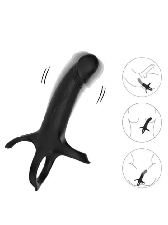 Armony - Dildo Con Anello E Vibratore Telecomando Nero - ARMONY FOR HIM - Anelli Fallici | erosidea.com
