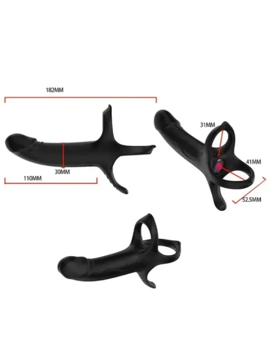 Armony - Dildo Con Anello E Vibratore Telecomando Nero - ARMONY FOR HIM - Anelli Fallici | erosidea.com
