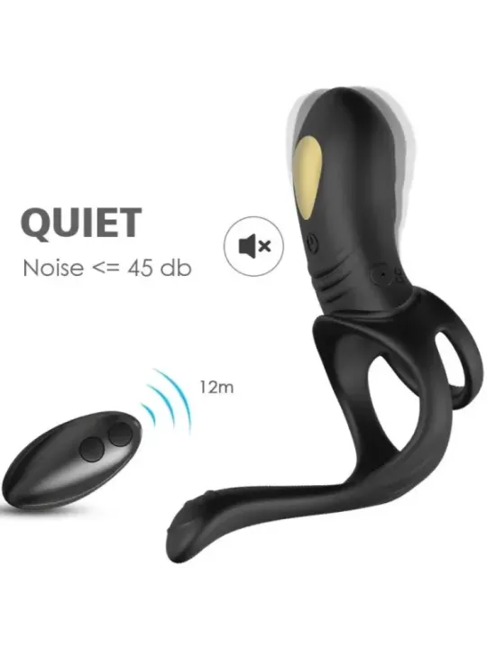 Armony - Joy Jumper Anello Vibratore Per Coppia E Plug Anale Telecomando Nero - ARMONY FOR HIM - Anelli Fallici | erosidea.com