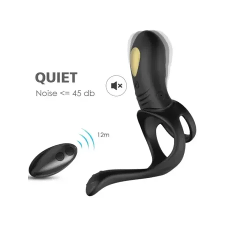 Armony - Joy Jumper Anello Vibratore Per Coppia E Plug Anale Telecomando Nero - ARMONY FOR HIM - Anelli Fallici | erosidea.com