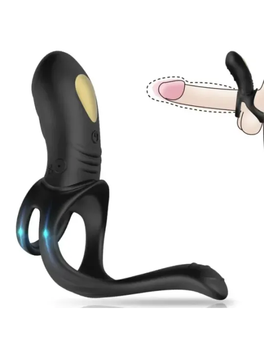 Armony - Joy Jumper Anello Vibratore Per Coppia E Plug Anale Telecomando Nero - ARMONY FOR HIM - Anelli Fallici | erosidea.com