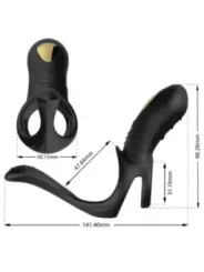 Armony - Joy Jumper Anello Vibratore Per Coppia E Plug Anale Telecomando Nero - ARMONY FOR HIM - Anelli Fallici | erosidea.com