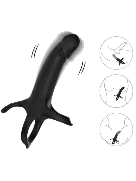 Armony - Dildo Con Anello E Vibratore Nero - ARMONY FOR HIM - Anelli Fallici | erosidea.com