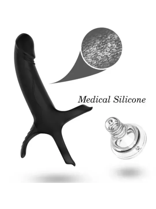 Armony - Dildo Con Anello E Vibratore Nero - ARMONY FOR HIM - Anelli Fallici | erosidea.com