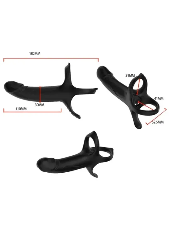 Armony - Dildo Con Anello E Vibratore Nero - ARMONY FOR HIM - Anelli Fallici | erosidea.com