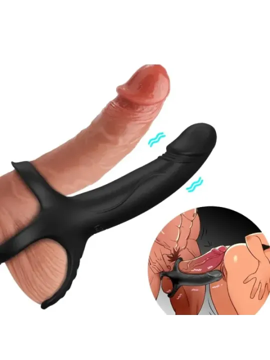 Armony - Dildo Con Anello E Vibratore Nero - ARMONY FOR HIM - Anelli Fallici | erosidea.com