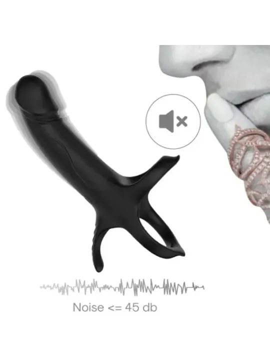 Armony - Dildo Con Anello E Vibratore Nero - ARMONY FOR HIM - Anelli Fallici | erosidea.com