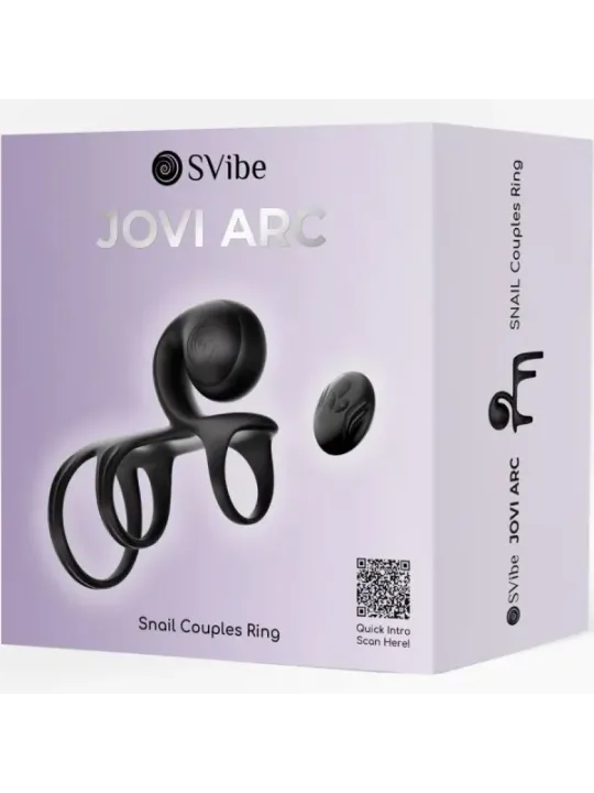 Snail Vibe - Jovi Arc Couple Ring Telecomando Nero - SNAIL VIBE - Anelli Fallici | erosidea.com