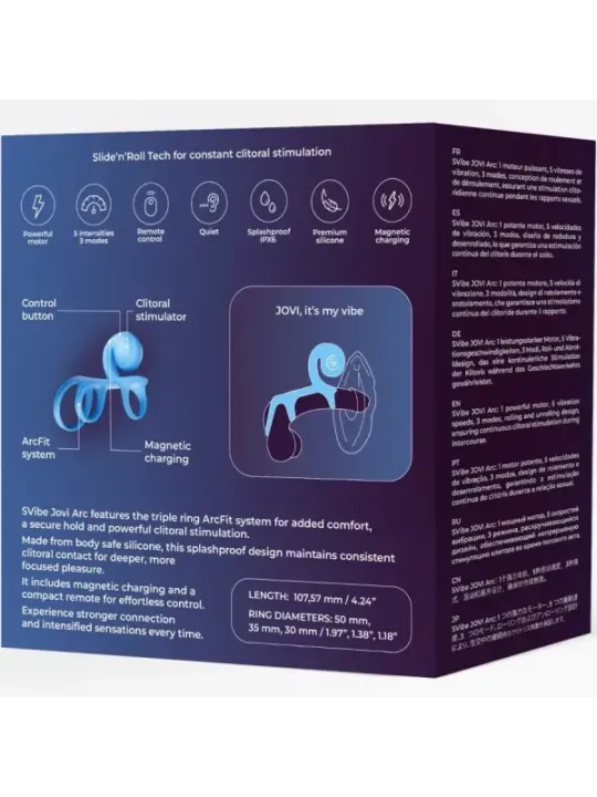 Snail Vibe - Jovi Arc Couple Ring Telecomando Blu - SNAIL VIBE - Anelli Fallici | erosidea.com