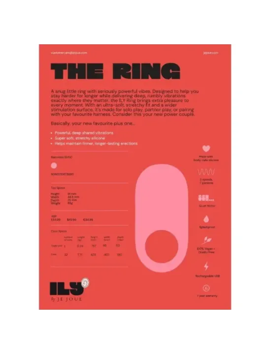 Je Joue - Ily Cock Ring Vibrante Per Pene - JE JOUE - Anelli Fallici | erosidea.com