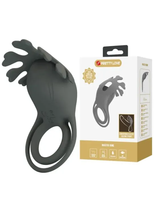 Pretty Love - Anello Vibrante Ricaricabile Con Stimolatore - FOR HIM - Anelli Fallici | erosidea.com