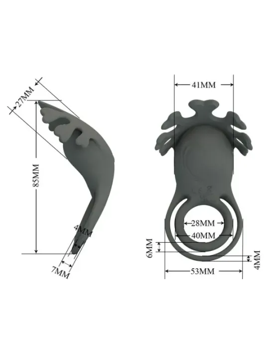 Pretty Love - Anello Vibrante Ricaricabile Con Stimolatore - FOR HIM - Anelli Fallici | erosidea.com