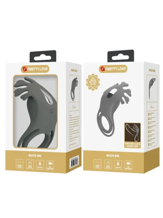 Pretty Love - Anello Vibrante Ricaricabile Con Stimolatore - FOR HIM - Anelli Fallici | erosidea.com