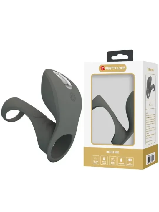 Pretty Love - Anello Vibrante Ricaricabile Con Doppio Stimolatore - FOR HIM - Anelli Fallici | erosidea.com