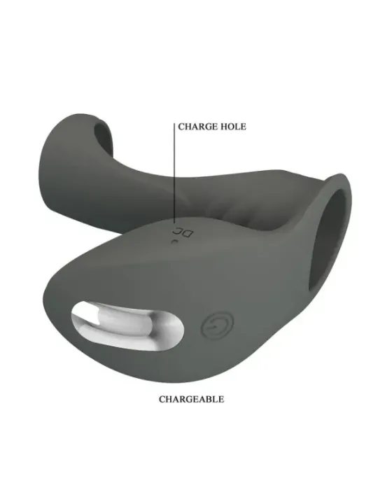 Pretty Love - Anello Vibrante Ricaricabile Con Doppio Stimolatore - FOR HIM - Anelli Fallici | erosidea.com