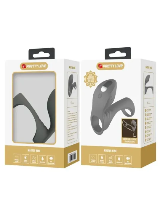 Pretty Love - Anello Vibrante Ricaricabile Con Doppio Stimolatore - FOR HIM - Anelli Fallici | erosidea.com