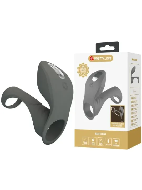Pretty Love - Anello Vibrante Ricaricabile Con Doppio Stimolatore - FOR HIM - Anelli Fallici | erosidea.com