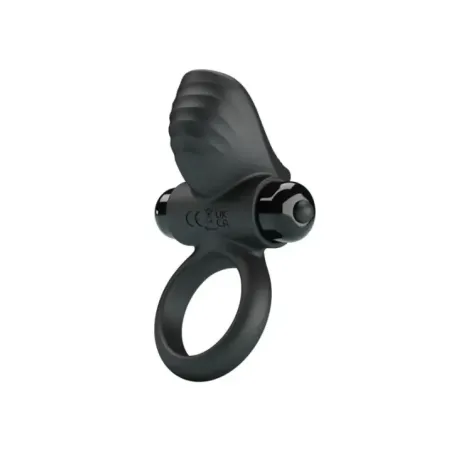Pretty Love - Adrien Anello Vibrante Per Pene 10 Funzioni Nero - FOR HIM - Anelli Fallici | erosidea.com