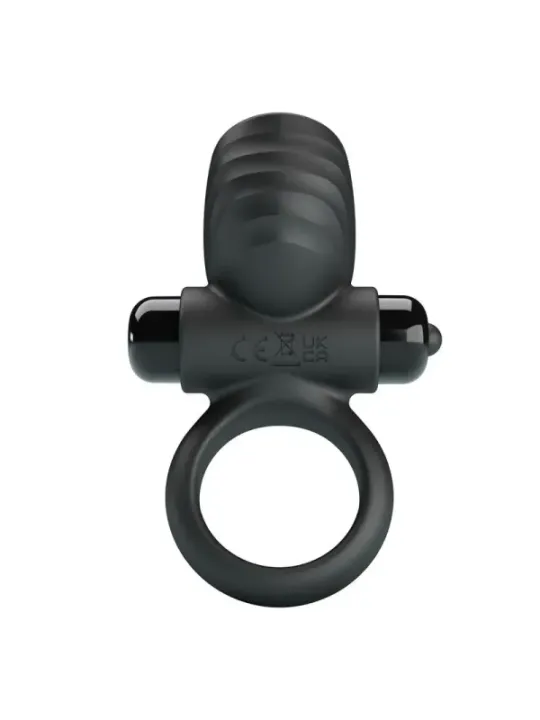 Pretty Love - Adrien Anello Vibrante Per Pene 10 Funzioni Nero - FOR HIM - Anelli Fallici | erosidea.com