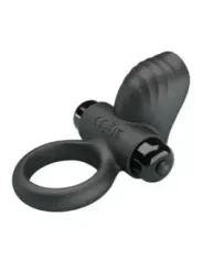 Pretty Love - Adrien Anello Vibrante Per Pene 10 Funzioni Nero - FOR HIM - Anelli Fallici | erosidea.com