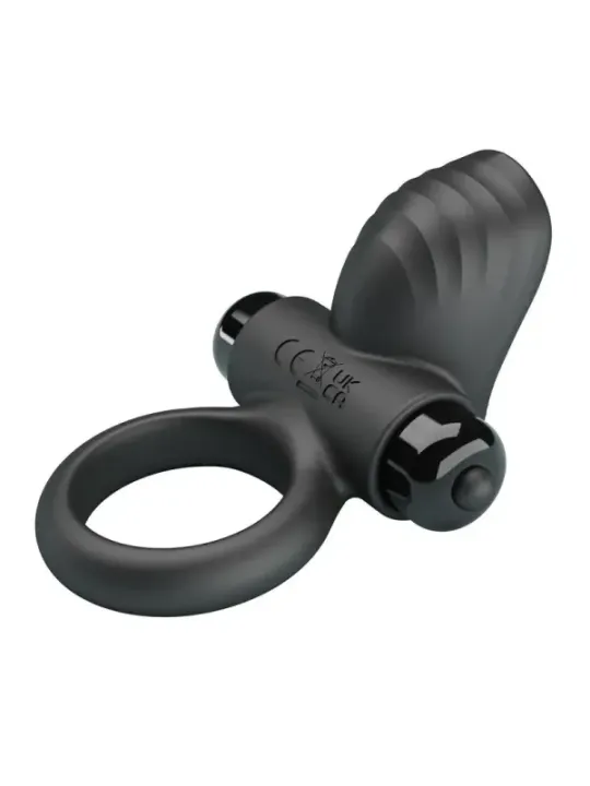 Pretty Love - Adrien Anello Vibrante Per Pene 10 Funzioni Nero - FOR HIM - Anelli Fallici | erosidea.com