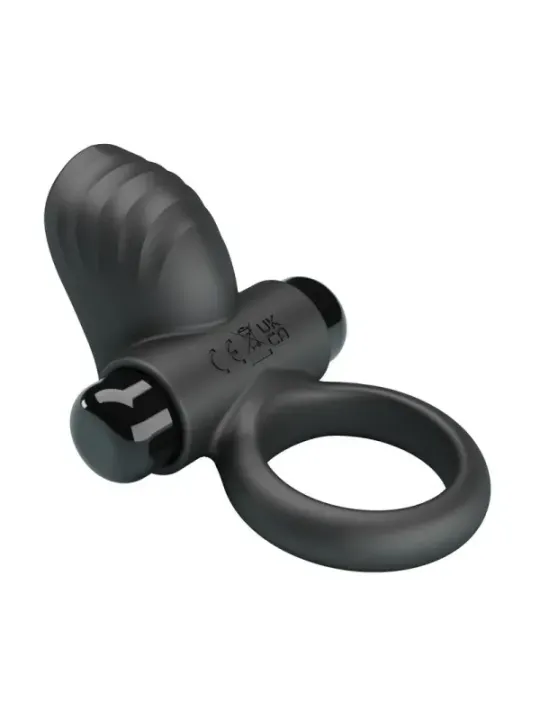 Pretty Love - Adrien Anello Vibrante Per Pene 10 Funzioni Nero - FOR HIM - Anelli Fallici | erosidea.com