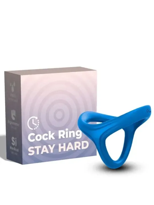 Armony - Anello Tresor Doppio In Silicone Blu - ARMONY FOR HIM - Anelli Fallici | erosidea.com