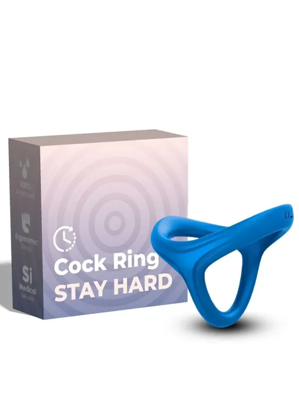 Armony - Anello Tresor Doppio In Silicone Blu - ARMONY FOR HIM - Anelli Fallici | erosidea.com